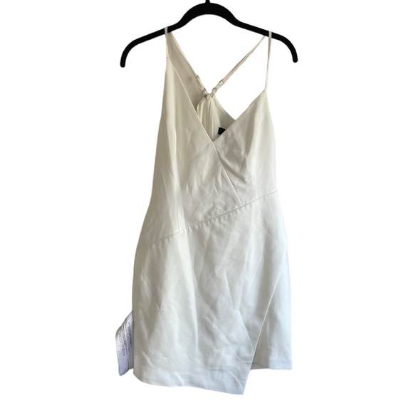 BCBG MaxAzria Eva White Asymmetrical Mini Dress 6 - Picture 4 of 10
